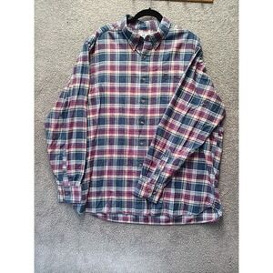 Southern Tide Plaid Flannel Shirt Men XXL Classic Fit Cotton Button